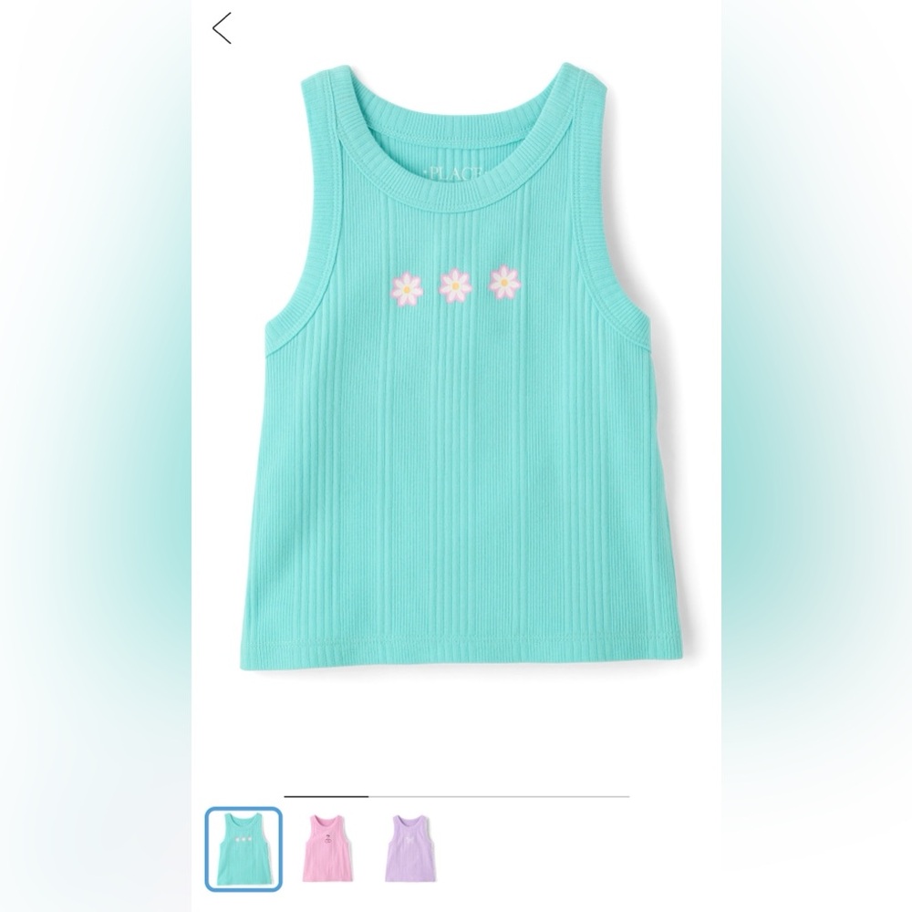 Girls Ribbed Graphic Tank Size Small (5/6)